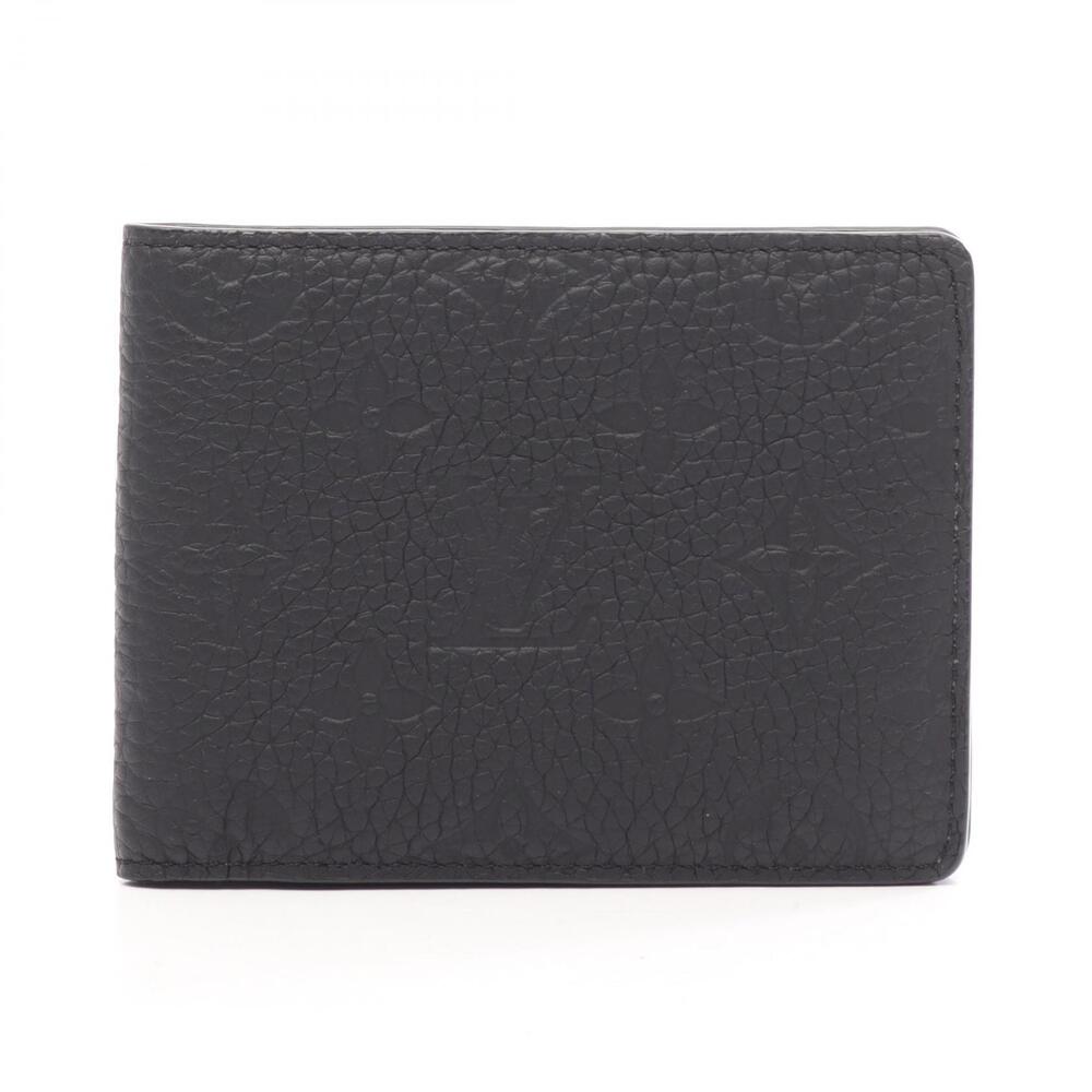 Louis Vuitton Portefeuille Multiple Monogram Taurillon Wallet Leather Black